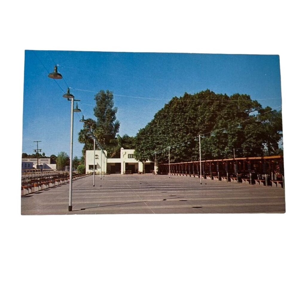 Vintage Orlando Florida Shuffleboard Courts Postcard By La Verne Smith